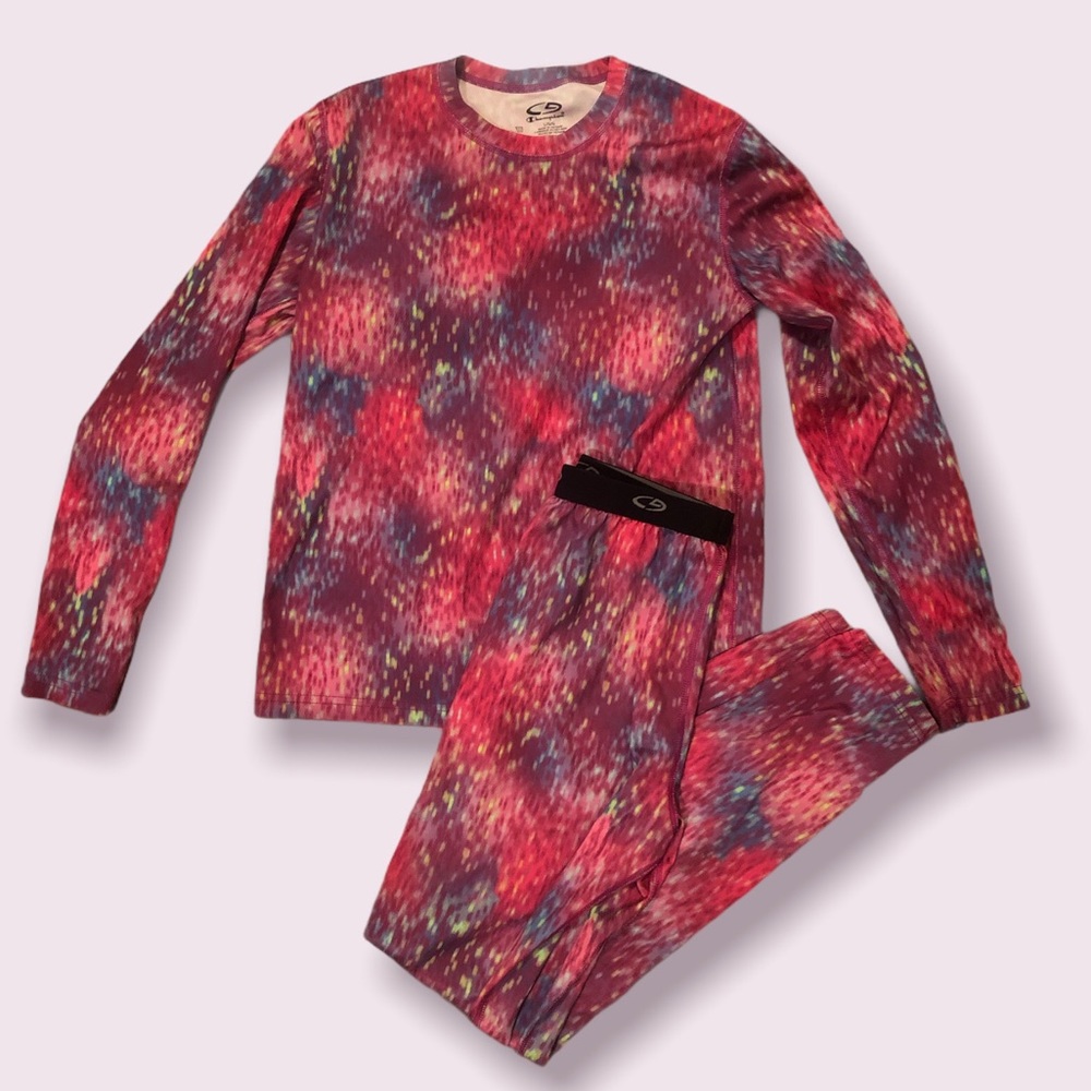Girls Large Thermal Pants and Shirt - Long Underwear/Pajamas